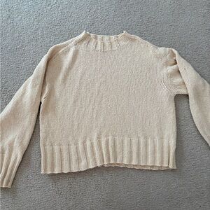 Jcrew butter yellow linen beach sweater